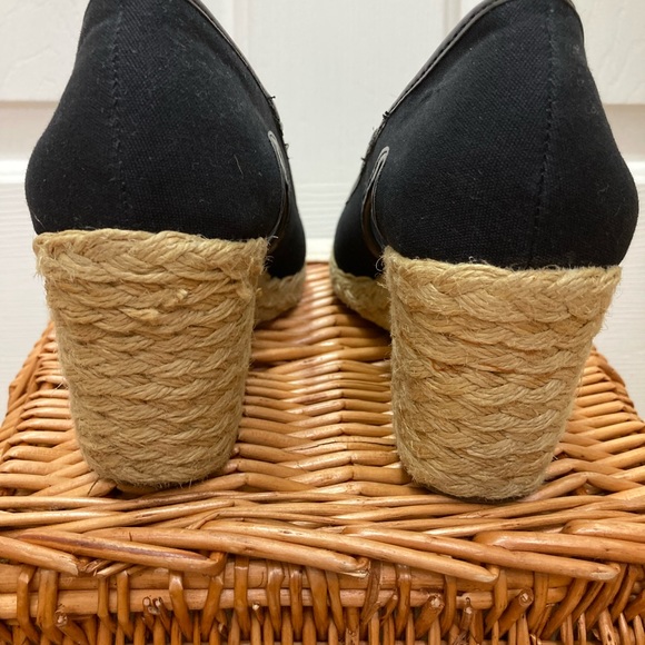 Chaps Espadrille Peep Toe Wedge Shoes - Picture 6 of 6